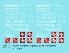 K4 TT Scale Decals Railway Express Agency Steel Ice Reefer Red White REA REX