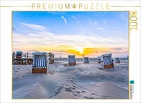 Calvendo Puzzle Sunset On The Beach | 1000 Pieces, Finished Size 25.2 × 18.9 In