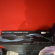 Bio Ionic 1.25in Ceramic Curling Iron, Extra Long Barrel, 450 F Black