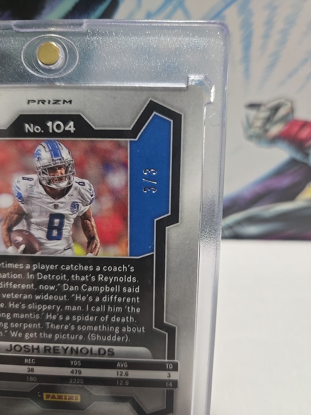  🔥 2023 PANINI SILVER LOGOMAN REFRACTOR  JOSH REYNOLDS /3 WHITE KNIGHT SSP view 3