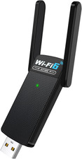 USB Wifi 6 Adapter with Bluetooth 5.2, Dual 3Dbi Antennas for 5Ghz/2.4Ghz Wirele
