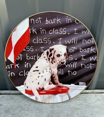 1996 Hamilton Collection Comical Dalmatians Plate 4067C I Will Not Bark In Class