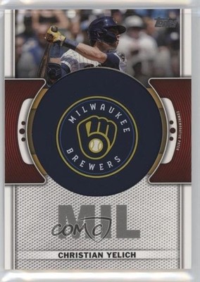 2023 Topps Series 1 Team Logo Commemorative Christian Yelich #TLP-CY Patch 0g2y