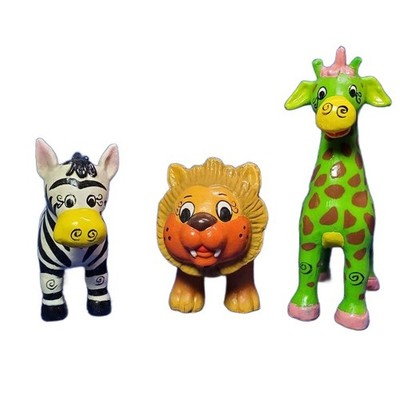 Jungle Chums Trio Geraldine Giraffe Lion Zebra Toy Baby Safe Rare RETIRED Lanco