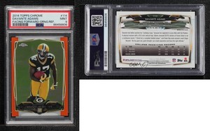 2014 Topps Chrome Retail Orange Refractor Davante Adams PSA 9 MINT Rookie RC