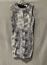 Diane Von Furstenberg Women's Gray Sleeveless Midi Dress Size 10 Regular
