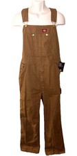 Dickies Duck Bib Overalls Mens 30x32 Brown Fits Over Boots NEW