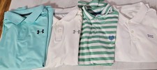 A Lot Of 4 Boy's Under Armour/chaps/old navy Heat Gear Polo Sleeve Shirts Y10-12
