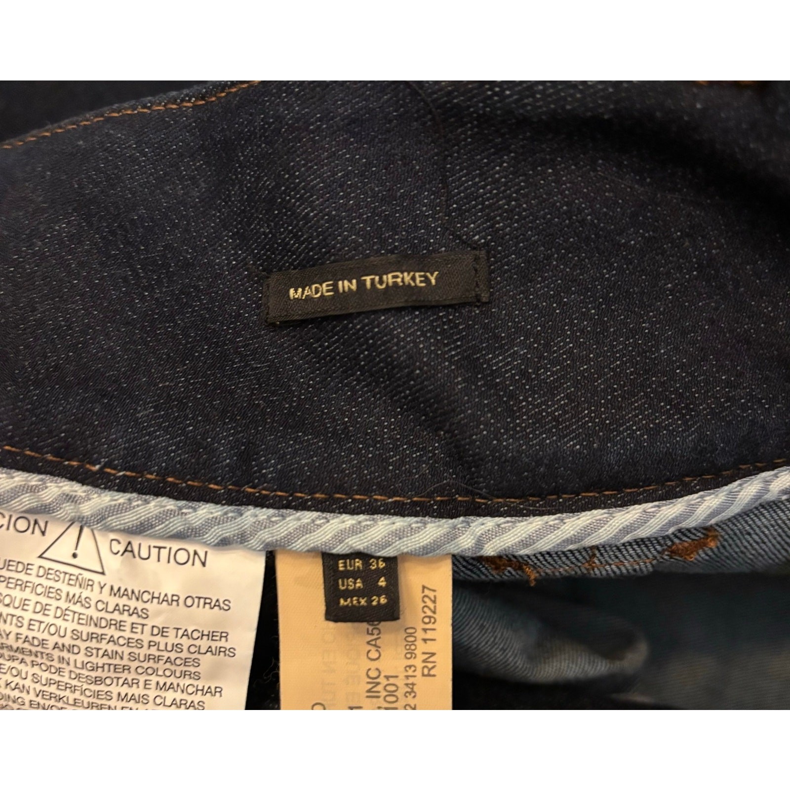 Massimo Dutti Women’s Dark Wash Button Front Cargo Denim Skirt Stretch 4 thumbnail 7