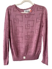 Vintage 80s College Point Open Weave Sweater Size Small Crewneck Deadstock NEW