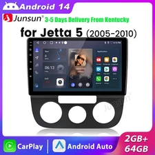 2+64GB Carplay Android 14 For VW Jetta 5 2005-2010 Car Stereo Radio GPS Navi RDS