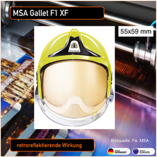 MSA Gallet F1 XF - Scritta casco, adesivo retroriflettente
