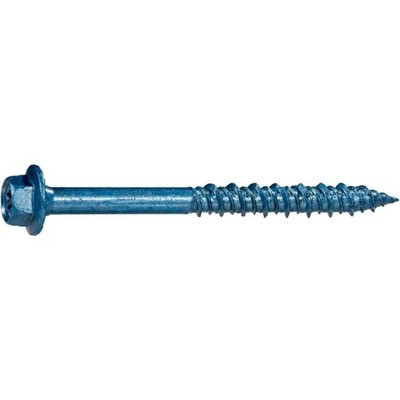 TorqueMaster- 1/4'' x 2-3/4'' Star Drive Hex Washer Head Masonry Screws, 100 Piece