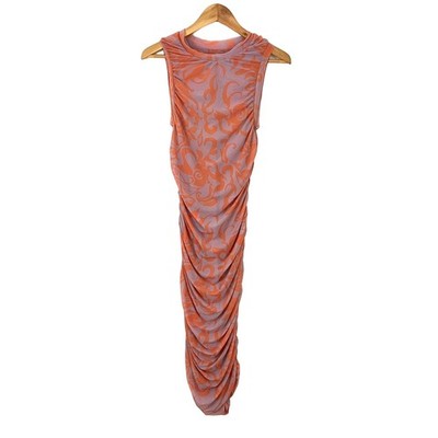 MIAOU Coral Lilac The Suz Mesh Wiggle Dress Size Medium