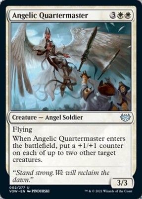 Angelic Quartermaster -Foil Light Play MTG Innistrad: Crimson Vow