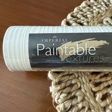 Imperial Paintable Textures Wallpaper Roll Striped 56 sq ft Pre-Pasted