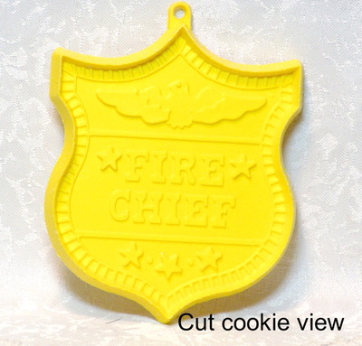 Hallmark Vtg Cookie Cutter - Fire Chef Badge Fireman Fire House Birthday Party