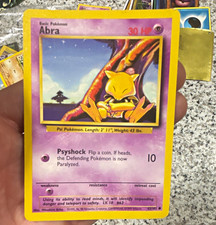 Pokémon Base Set Abra 43/102 1999 English Card - Illustrator Mitsuhiro Arita