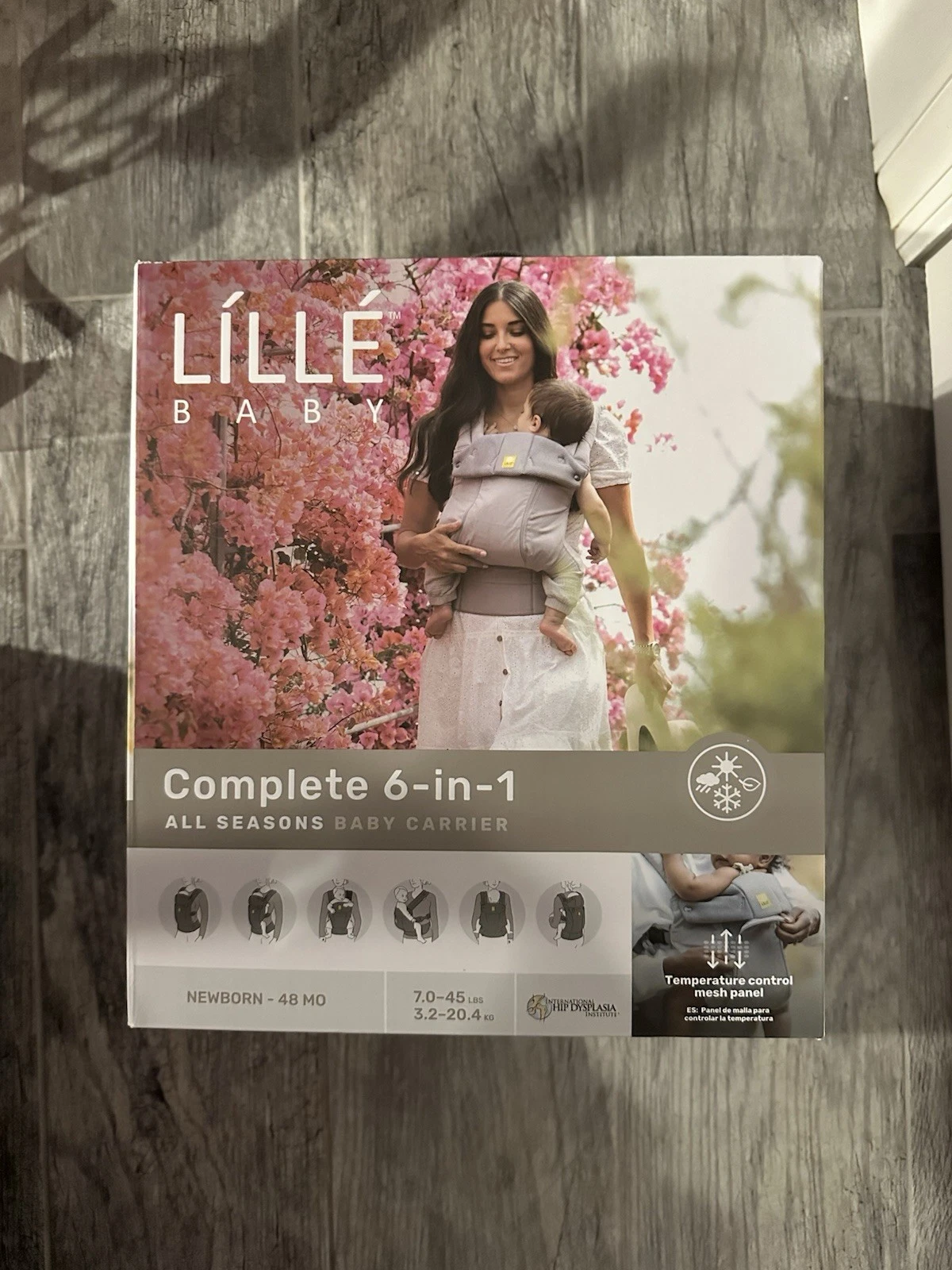 LILLEbaby Complete All Seasons Baby Carrier NB-48 Months. NIB Stone Color