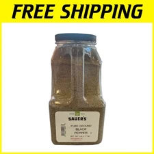 Fine Grind Ground Black Pepper - 5 lb Canister for Restaurants & Catering Needs