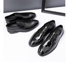 Mens Faux Leather Lace Up Oxfords Loafers Outdoor Dress Casual Work Office Shoes