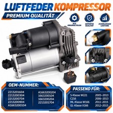 F&uuml;r Mercedes S-Klasse CL-Klasse W221 C216 AIRMATIC Luftfederung Kompressor
