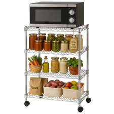Heavy Duty 4 Tier Wire Shelving Unit Storage Rack, Metal Shelves Utility Orga...