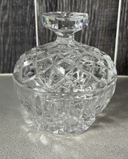 Vintage Clear Glass Round Candy Dish With Lid Classic