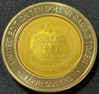 .6 Oz .999 Silver 4 Queens Casino Gaming Token Gold Gilded Silver Insert Vegas!