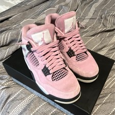 Jordan Air Jordan 4 Retro Shimmer Pink Suede Mid Top Men's Sneakers