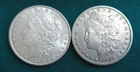 1898-O + 1898-P Morgan Silver Dollar LOT of 2 Dollars AU EF
