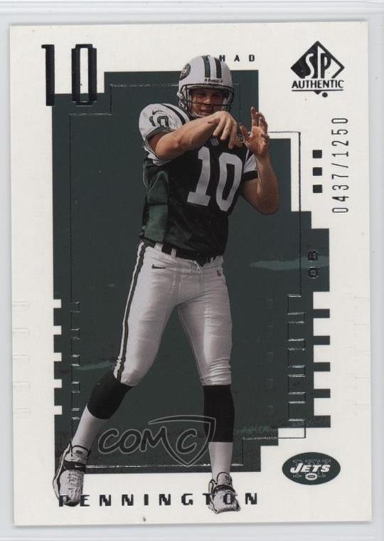 2000 SP Authentic 437/1250 Chad Pennington #124 0l1