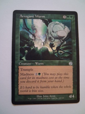 #ad Arrogant Wurm HP MTG Magic the Gathering Torment $8.95