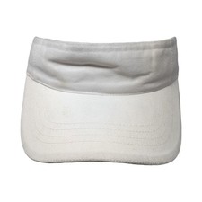 Faded Glory Strapback Sun Visor Hat White One Size Adjustable Lightweight Blank