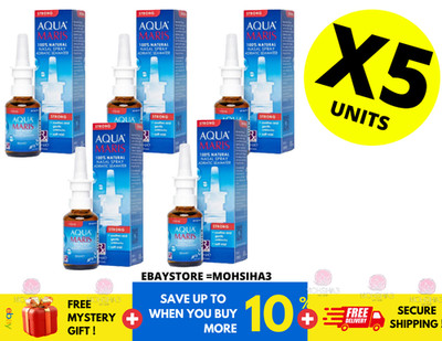 AQUA MARIS Strong 100% Natural [Decongestant] Nasal Spray 30ml - Cold & Flu (X5)