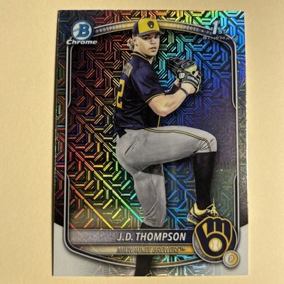 2025 Bowman Draft Chrome J.D. Thompson 1st Bowman Mojo Refractor #BDC-14 Brewers