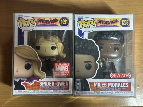 FUNKO POP MARVEL #1091 SPIDER-GWEN MARVEL EXCLUSIVE AND MILES MORALES #1233