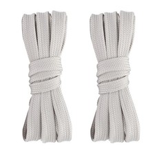 2pair Double Layers Flat Shoe Laces Gray for Sneakers Boots Adults Kids 24"-72"