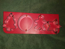 4-Pack Christmas Themed Cookie Cutters - New - Never Used 