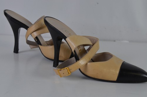 Sandali donna Chanel tacco alto a punta tacco alto punta cappuccio taglia 37 Italia 7 carini - Foto 9 di 19