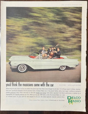 1960 Delco Radio Ad With Buick Invicta Convertible 2 Doors White 1960 Delco Radio Ad With Buick Invicta Convertible 2 Doors White