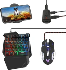Half Hand Gaming Keyboard and Mouse Combo Laelr 35 Keys PUBG Wired Mechanical RG