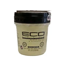 ECO STYLING GEL BLACK CASTOR & FLAXSEED OIL 8 oz