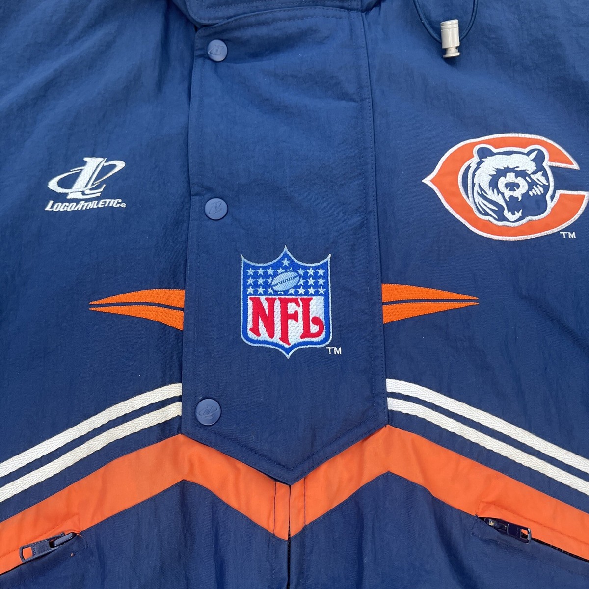 LOGO ATHLETIC Chicago Bears Jacket Men's Sz L NFL Pro Line