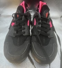 Nike Air Huarache Run GS Girl's Size 9.5 Running Shoes Black Pink