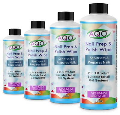 Nagel PREP AND WIP Lösung Gel Politur Reiniger Rückstände Entferner PERFEKTES FINISH