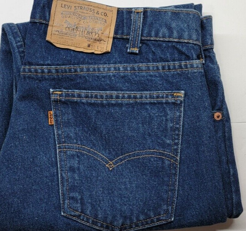 Jeans vintage anni 80 Orange Tab Levi’s 536 blu indaco 38x30tag MADE IN USA BELLO