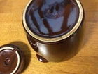 Vintage McCoy Pottery Brown Drip Glaze Cookie Jar with Lid #7024 USA