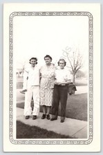 1940s Black And White Photo Of A Three Ladies One In A Sailor Suit After WW2
