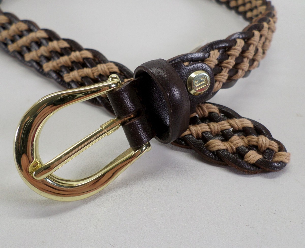 Liz Claiborne Braided Leather Belt 26 28 Jute Rope Woven  display picture 3